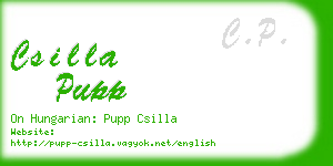 csilla pupp business card